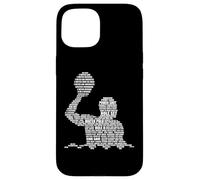 Carcasa para iPhone 15 Waterpolo Player Word Cloud Water Polo Jugadores Entrenador
