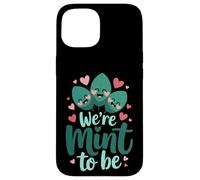 Carcasa para iPhone 15 We're Mint To Be Cute Love Pun Pareja Día de San Valentín