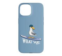 Carcasa para iPhone 15 What Sup Beaches Gaviota de Stand Up Paddle Casual