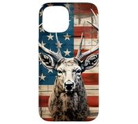 Carcasa para iPhone 15 Whitetail Deer Buck Hunting Vintage Hunter American USA