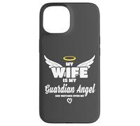 Carcasa para iPhone 15 Wife Is My Angel She Watches Over Me In Memory