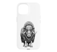 Carcasa para iPhone 15 Wild Musk Buey Amante Ártico Vida Silvestre Naturaleza Arte