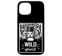 Carcasa para iPhone 15 Wild Spirit Tiger Quotes Summer Illustration Graphic Design