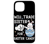 Carcasa para iPhone 15 Will Trade Sister por Dulces de Pascua Lindo Huevo de Conejito