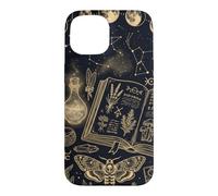 Carcasa para iPhone 15 Witchy Celestial Moon Phase Spellbook Dark Magic Book Lovers