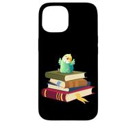 Carcasa para iPhone 15 Womens Kids Girls Reading Books Happy Parakeet Lover