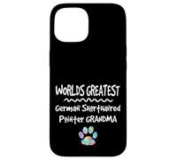 Carcasa para iPhone 15 Worlds Greatest German Puntero de Pelo Corto Abuela Perro Pata