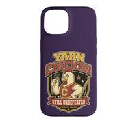 Carcasa para iPhone 15 Yarn Chicken Still Undefeated Crochet Humor