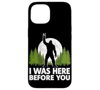 Carcasa para iPhone 15 Yo estuve aquí Antes de ti Bigfoot Rock On Rock and Roll Forest
