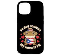 Carcasa para iPhone 15 Yo Soy Boricua Mi Amor es PR Rana Coquí Puerto Rico
