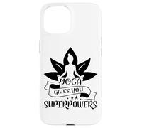 Carcasa para iPhone 15 Yoga te da superpoderes Lotus Meditación Pose