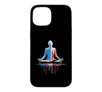 Carcasa para iPhone 15 Yoga Yogi Mediación Zen Bandera Americana USA Drip Graffiti