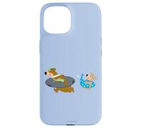 Carcasa para iPhone 15 Yogi Bear Yogi and Boo Boo Going Swimming