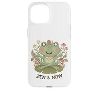 Carcasa para iPhone 15 Zen Cottagecore Rana Meditación Yoga Mindfulness Estética