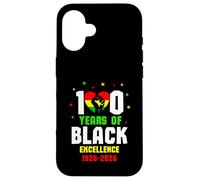 Carcasa para iPhone 16 100 Years of Black Excellence 1926-2026 Celebration African