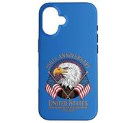 Carcasa para iPhone 16 250 Aniversario USA Bald Eagle American Flag Patriot 1776