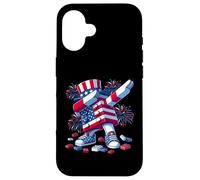 Carcasa para iPhone 16 4th of July Master Builder USA Flag Patriotic Kids Boys Men