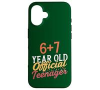 Carcasa para iPhone 16 6 7 Meme Diseño de cumpleaños número 13 Ahora Soy Oficialmente un Adolescente