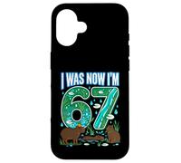 Carcasa para iPhone 16 67 cumpleaños I Was 66 Now I'm 67 Capybara Funny Cute