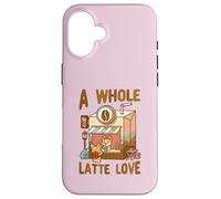 Carcasa para iPhone 16 A Whole Latte Love Coffee Kawaii Lindo Divertido