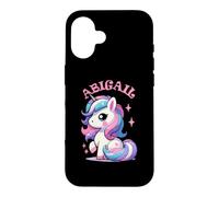 Carcasa para iPhone 16 Abigail - Bonito diseño de Unicornio para niñas con Nombre Abigail