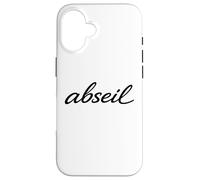 Carcasa para iPhone 16 Abseil Script Escalando Montaña Descenso Ortografía Abeja 2024