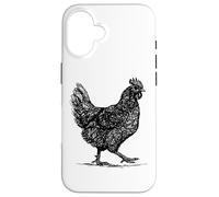 Carcasa para iPhone 16 Abstract Hen Illustration Farmhouse Country Graphic