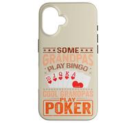 Carcasa para iPhone 16 Abuelo Juegos de Cartas Jugadores de póker Casino Jugador Abuelo