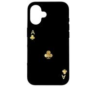 Carcasa para iPhone 16 Ace of Clubs Cartas de Poker Naipes Blackjack
