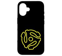 Carcasa para iPhone 16 Adaptador de Disco Vintage de 45 RPM con Eje de música de Vinilo Retro