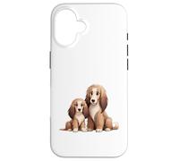 Carcasa para iPhone 16 Adorable Cocker Spaniel Mamá y Cachorro Perros