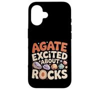 Carcasa para iPhone 16 Agate Excited About Rocks Nerd de geología de Rocas -