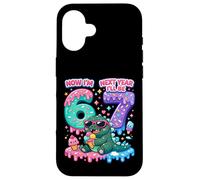 Carcasa para iPhone 16 Ahora Tengo 6 El próximo año seré 7 Kaiju Ice Cream 67 Meme Bday
