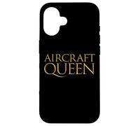 Carcasa para iPhone 16 Aircraft Queen Military Air Force Jet Plane Pilot Wife
