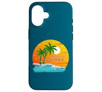 Carcasa para iPhone 16 Aitutaki Palmeras Islas Cook Sol Pacífico Sur Polinesia