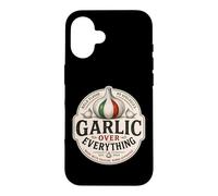 Carcasa para iPhone 16 Ajo sobre Todo Divertido Amante De La Comida Italiana Humor