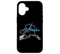 Carcasa para iPhone 16 Alaska América con Oso Polar