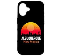 Carcasa para iPhone 16 Albuquerque New Mexico State USA Retro Sunset City Skyline