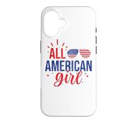 Carcasa para iPhone 16 All American Girl 4th of July Girls Kids Sunglasses Family