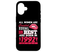 Carcasa para iPhone 16 All Women Are Born In 1992 34 Years Old Funny 34th Birthday