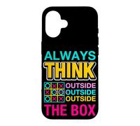 Carcasa para iPhone 16 Always Think Outside The Box Illustration Graphic Designs