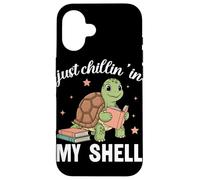 Carcasa para iPhone 16 Amante de los Libros Just Chillin In My Shell Turtle