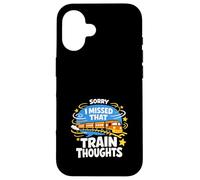 Carcasa para iPhone 16 Amante del Tren Viajero Vida Tren Viaje Amante del Tren