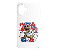 Carcasa para iPhone 16 American 250 Year T-Rex Dinosaur - Kids Color Graphic