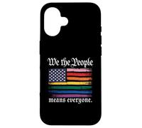Carcasa para iPhone 16 American Flag Gay Pride Month We The People Means Everyone
