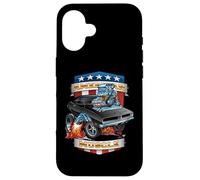 Carcasa para iPhone 16 American Pride Classic Muscle Car Hot Rod, Dibujos Animados de los años Sesenta