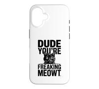 Carcasa para iPhone 16 Amigo, Eres una Maldita Imagen de Gato sorprendido por Meowt
