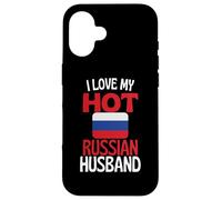 Carcasa para iPhone 16 Amo a mi Marido Ruso Caliente Relación Divertida con Rusia
