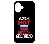 Carcasa para iPhone 16 Amo a mi Novia Rusa Caliente Relación Divertida con Rusia