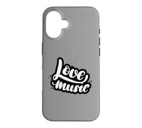 Carcasa para iPhone 16 Amor Música Guión Elegante